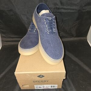 NIB Women's Sperry Captain's CVO Drink Sneaker Blue Laces Sizes NIB STS82624